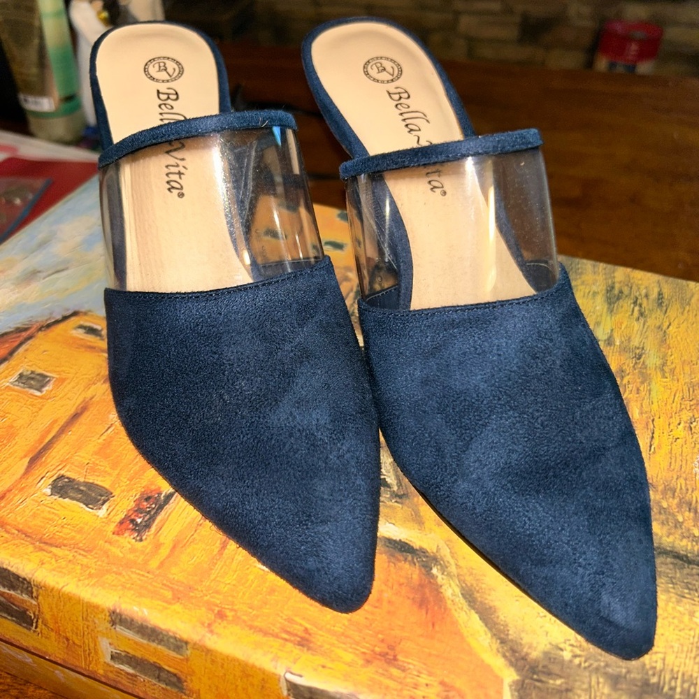 Bella Vita Women's Blakey II Mules in Navy, Size 8